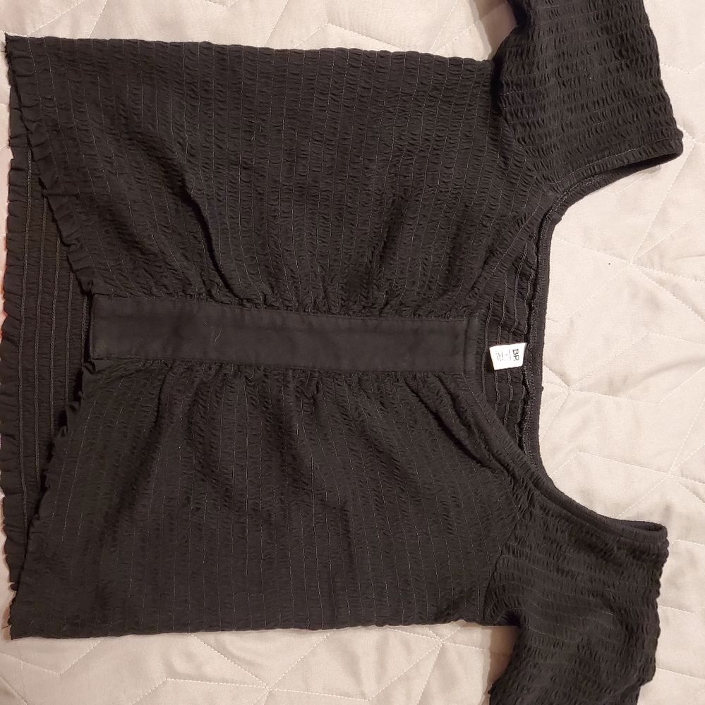 Black over the shoulders top